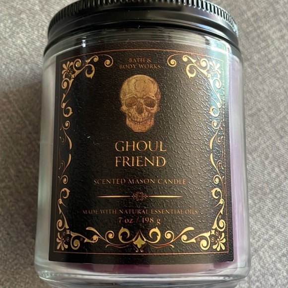 Bath & Body Works Halloween Ghoul Friend Scented Mason Single Wick Candle - Picture 1 of 4